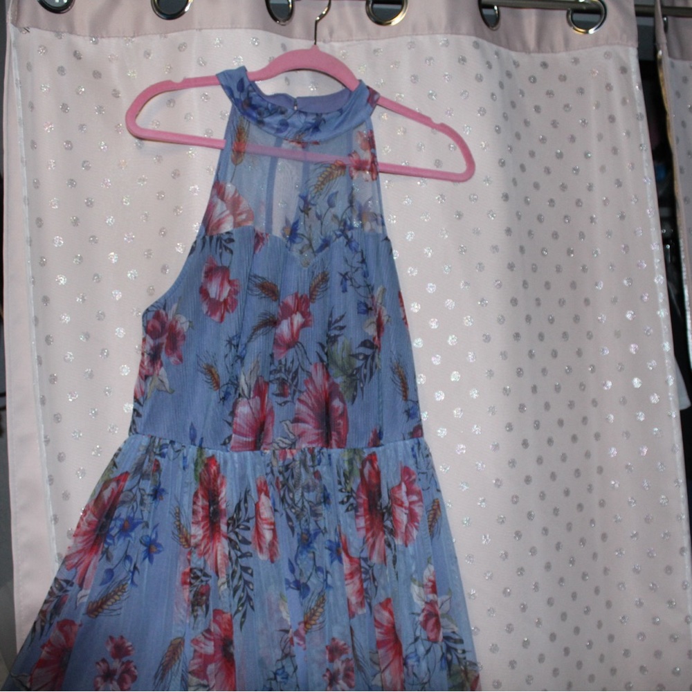 Candalite light blue floral dress